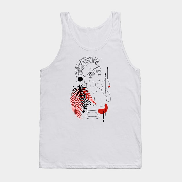 Funny Hipster Ares Greek God // Funny Greek Mythology Tank Top by SLAG_Creative